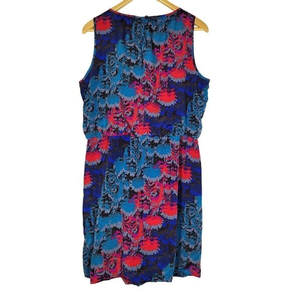 Banana Republic Women's Vibrant Color Floral Draped Detail Dress Size 14 - Picture 8 of 13
